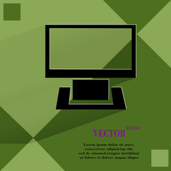 computer flat modern web button vector image