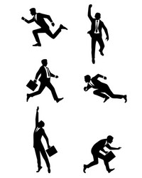 Dynamic Businessman Jumping Vector Image