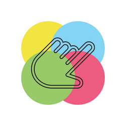 hand cursor - mouse pointer vector image