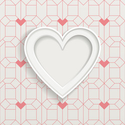 Heart Frame Geometric Pattern vector