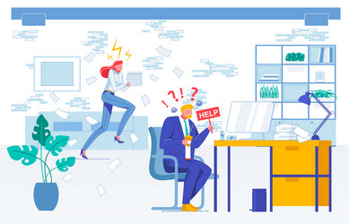 problem help request flat vector image