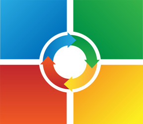 Process Flow with Information Blocks vector image