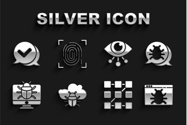 set system bug on a cloud graphic password vector image