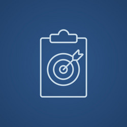 target board and arrow line icon vector image