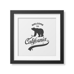 typographical background in realistic square black vector image