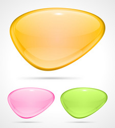 abstract glossy speech bubbles set vector image