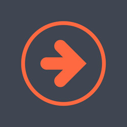 arrow sign in a round icon web button created vector image