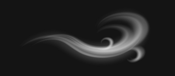 Swirling wind blowing smoke Royalty Free Vector Image