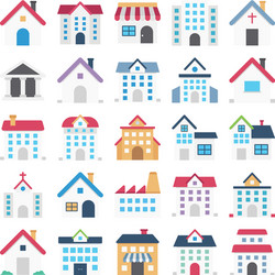 building colored icons set every single ico vector image