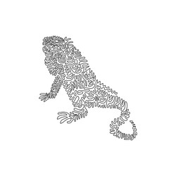 Continuous curve one line drawing of adorable vector
