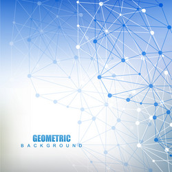 Geometric abstract background with connected line vector