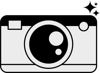 isolated camera icon line design vector image