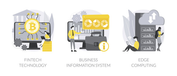 it infrastructure and technology integration vector image