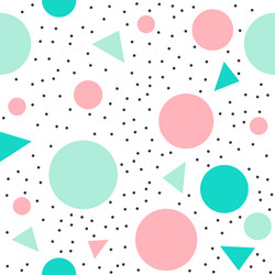 memphis seamless pattern with geometric element vector image