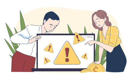 operating system error people simple vector image