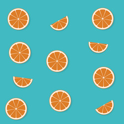 Seamless pattern with flat orange background vector