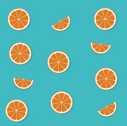 Seamless pattern with flat orange background vector