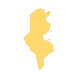Tunisia map color line element border vector