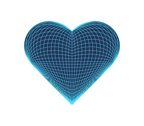 y2k 3d grid heart vector image