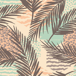 abstract seamless pattern with animal print vector image