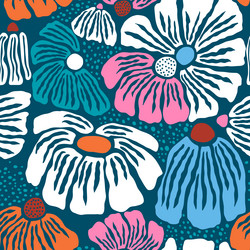 abstract style floral seamless pattern hand down Vector Image