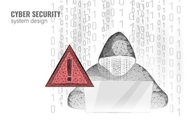 anonymous hacker at the laptop computer internet vector