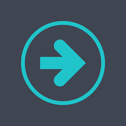 arrow sign in a round icon web button created vector image