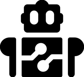 artificial intelligence robot icon vector image