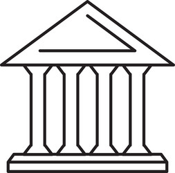 Classical Columns Building Icon vector image