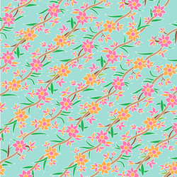 Javanese floral pattern vector