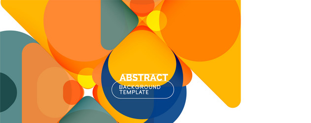 modern geometric round shapes and dynamic lines vector image