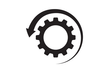 setting icon with work cog gear element cogweel vector