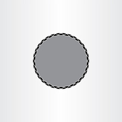 black background label circle frame design vector image