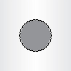 black background label circle frame design vector