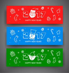 christmas banner set vector