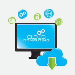 cloud computing design vector image