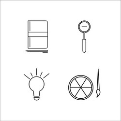 design and studio simple linear icon setsimple vector image