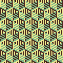 Hexagonal lines pattern abstract 3d background vector