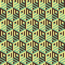 Hexagonal lines pattern abstract 3d background vector