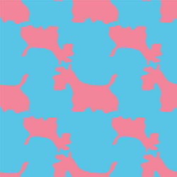 scottie dog pattern print collection repeat vector image