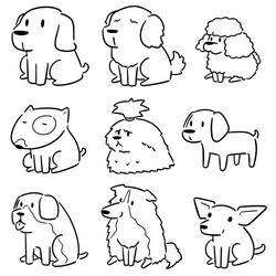 Set dog Royalty Free Vector Image - VectorStock