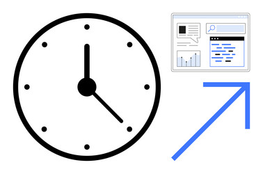 time management and productivity insights vector image