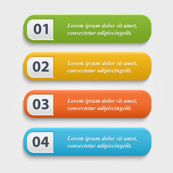 Colorful Web Buttons vector image