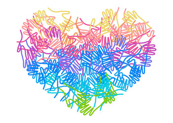 Hands Forming a Heart - Unity & Collaboration vector