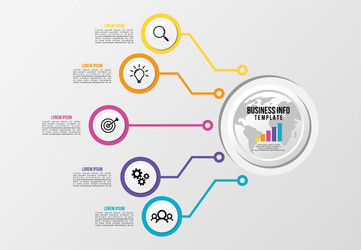 infographic design template with options steps vector image