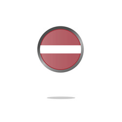 Simple button flag - latvia vector