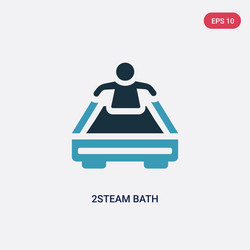 Two color 2steam bath icon from sauna concept vector