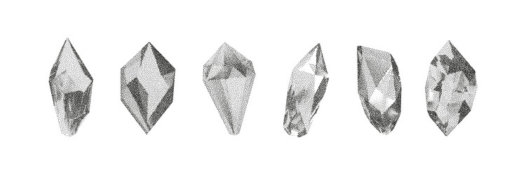 3d gradient geometric shapes with noise vector image