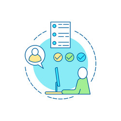 Account login line icon new user register vector