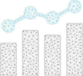 analytics polygonal frame mesh vector image